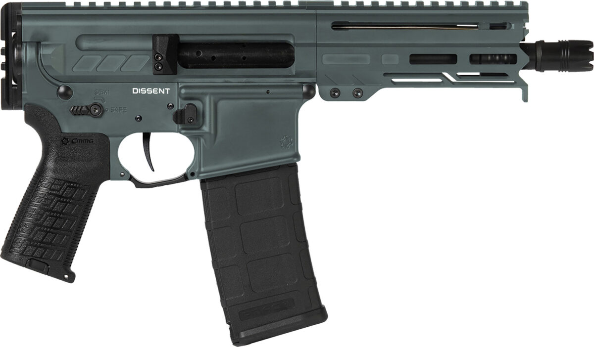 CMMG 30A0E33CG Dissent MK4 300 Blackout 30+1 6.50", Charcoal Green Cerakote Rec, OEM Grip, Picatinny Buffer Adapter, Zeroed Drop-In Single Stage Trigger 1 148713