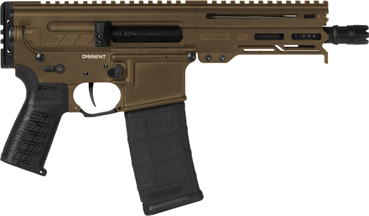 CMMG 30A0E33MB Dissent MK4 300 Blackout 30+1 6.50", Midnight Bronze Cerakote Rec, OEM Grip, Picatinny Buffer Adapter, Zeroed Drop-In Single Stage Trigger 1 148715
