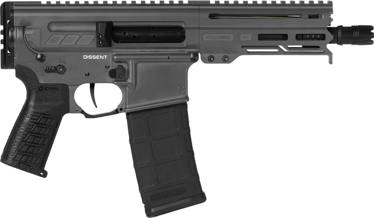 CMMG 30A0E33TNG Dissent MK4 300 Blackout 30+1 6.50", Tungsten Gray Cerakote Rec, OEM Grip, Picatinny Buffer Adapter, Zeroed Drop-In Single Stage Trigger 1 148716