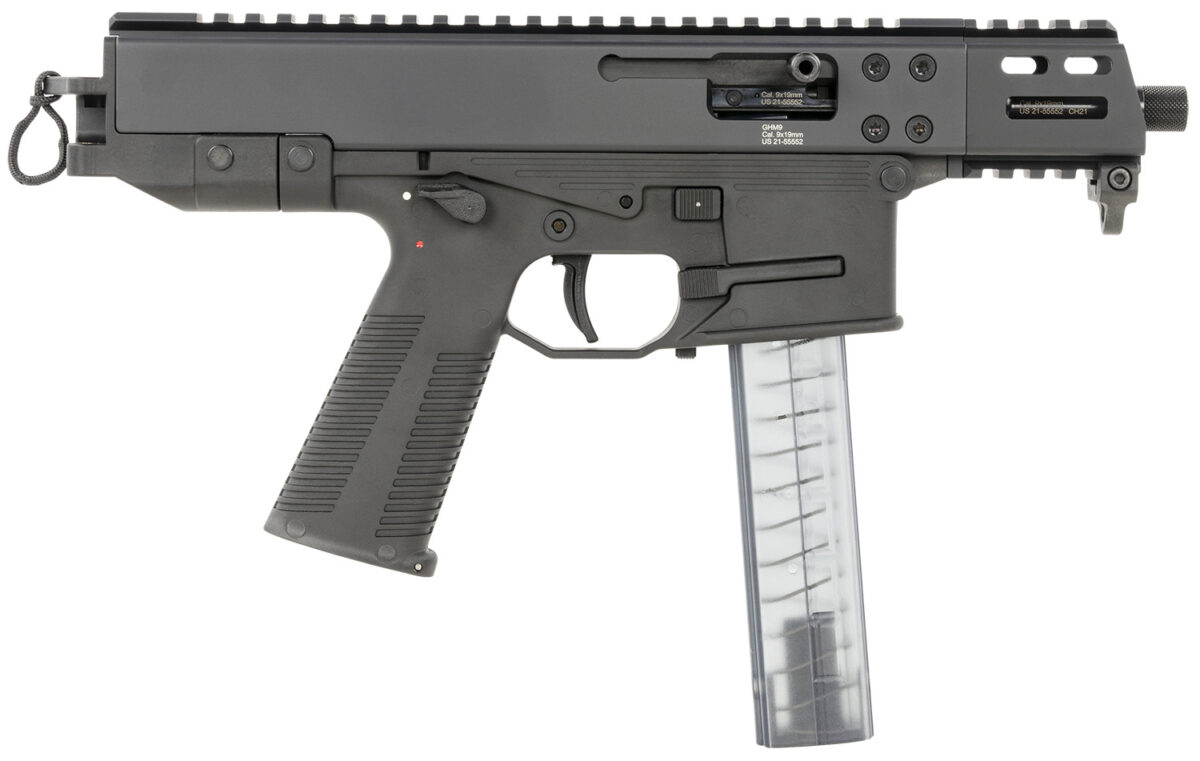 B&T Firearms 450008 GHM Compact 9mm Luger 33+1 4.30", Tri-Lug Threaded Muzzle, Black, No Brace, Polymer Grips (OEM Mag) 1 148959