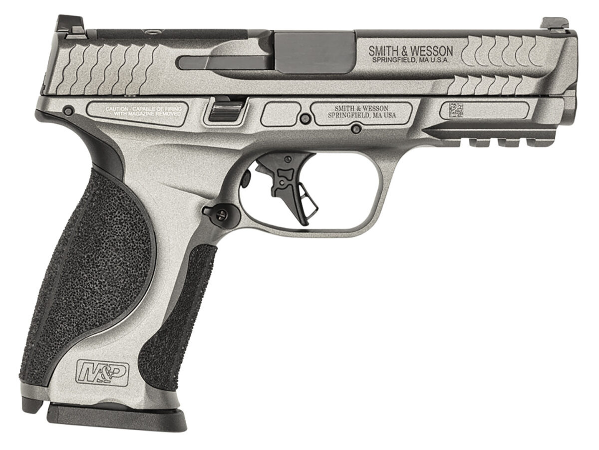 Smith & Wesson 13194 M&P M2.0 Optic Ready 9mm Luger 17+1 (3) 4.25", Tungsten Gray, Aluminum Frame with Picatinny Rail, Optic Cut Slide, Interchangeable Backstrap Grip, Ambi Controls 1 149154