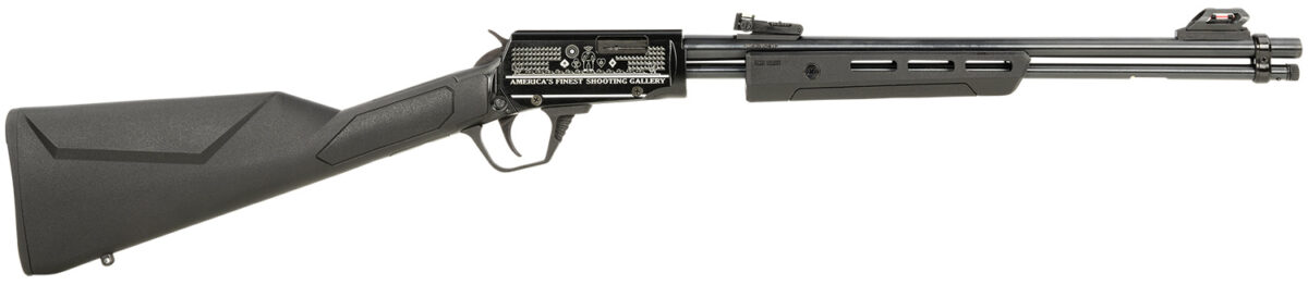 Rossi RP22181SYEN07 Gallery Full Size 22LR 15+1, 18" Polished Black Steel Barrel, Polished Black w/Engraving Steel Receiver, Black Fixed Stock, Right Hand 1 150186