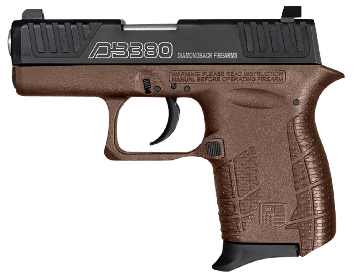 Diamondback DB0100E072 DB380 Gen4 Micro-Compact Frame 380 ACP 6+1, 2.80" Stainless Steel Barrel, Black Nitride Serrated Stainless Steel Slide, Midnight Bronze Polymer Frame w/Beavertail & Grip 1 150378