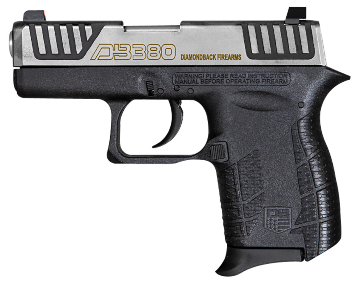 Diamondback DB0100E032 DB380 Gen4 Micro-Compact Frame 380 ACP 6+1, 2.80" Stainless Steel Barrel, Serrated Stainless Steel Slide, Mint Polymer Frame w/Beavertail & Grip 1 150379