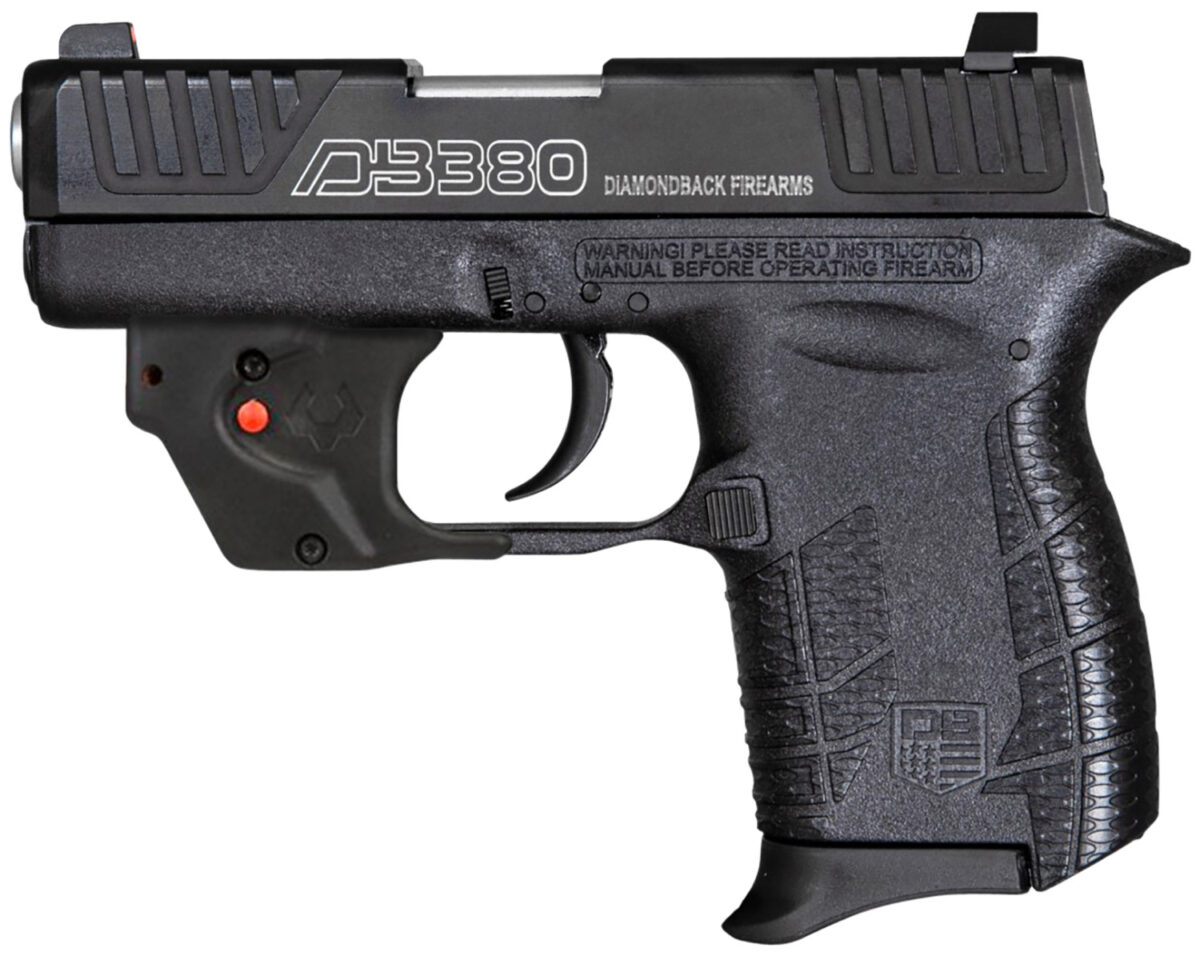 Diamondback DB0101E002 DB380 Gen4 w/Laser Micro-Compact Frame 380 ACP 6+1, 2.80" Stainless Steel Barrel, Serrated Stainless Steel Slide, Mint Polymer Frame w/Beavertail & Grip, Viridian Laser 1 150380