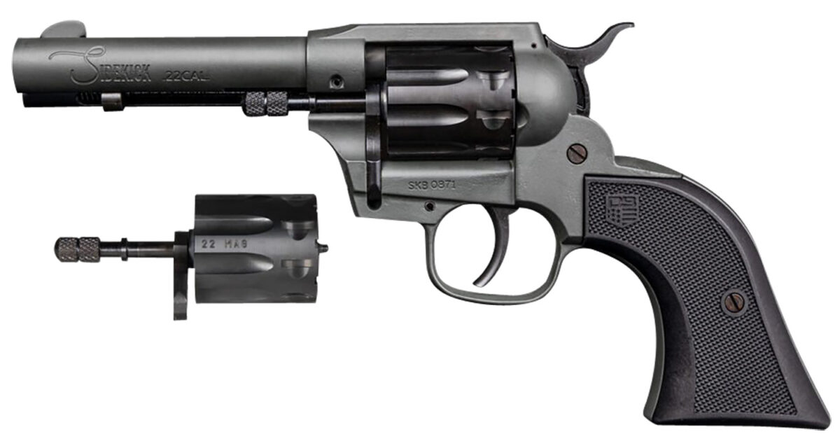 Diamondback DB0500A051 Sidekick 22 LR/22 Mag 9 Shot, 4.50" Dark Gray Cerakote Steel Barrel & Cylinder, Dark Gray Cerakote Zinc Alloy Frame, Black Polymer Grip, Hammer Safety, Exposed Hammer 1 150381