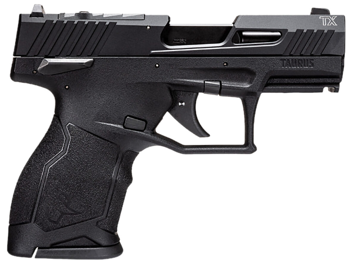 Taurus 1TX22131 TX22C Compact 22 LR 13+1 3.60" Matte Black Steel Barrel, Black Hard Coat Anodized Serrated Aluminum Slide, Black Polymer Frame w/Picatinny Rail Black Polymer Grips 1 150718