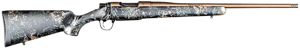 Christensen Arms 8010119100 Mesa FFT 7mm PRC 3+1 22" Threaded Barrel, Burnt Bronze Cerakote, Green with Black/Tan Webbing Stock 1 151302