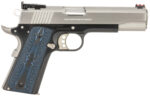 Colt Mfg O5970GCLTT Gold Cup Lite 45 ACP 8+1 5" Stainless National Match Barrel, Brushed Stainless Serrated Slide, Black/Stainless Stainless Steel Frame w/Beavertail, Blue Scalloped Checkered G10 Grip 2 151734