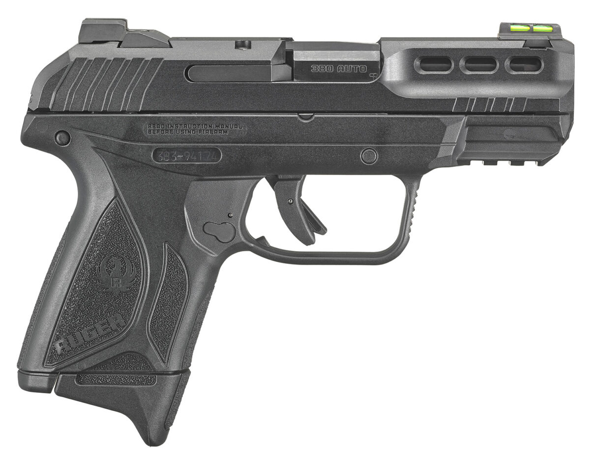 Ruger 3855 Security-380 380 ACP 10+1 3.42" Black Oxide Barrel, Black Serrated Steel Slide, Black Polymer Frame w/Accessory Rail, Black Polymer Grips 1 151753