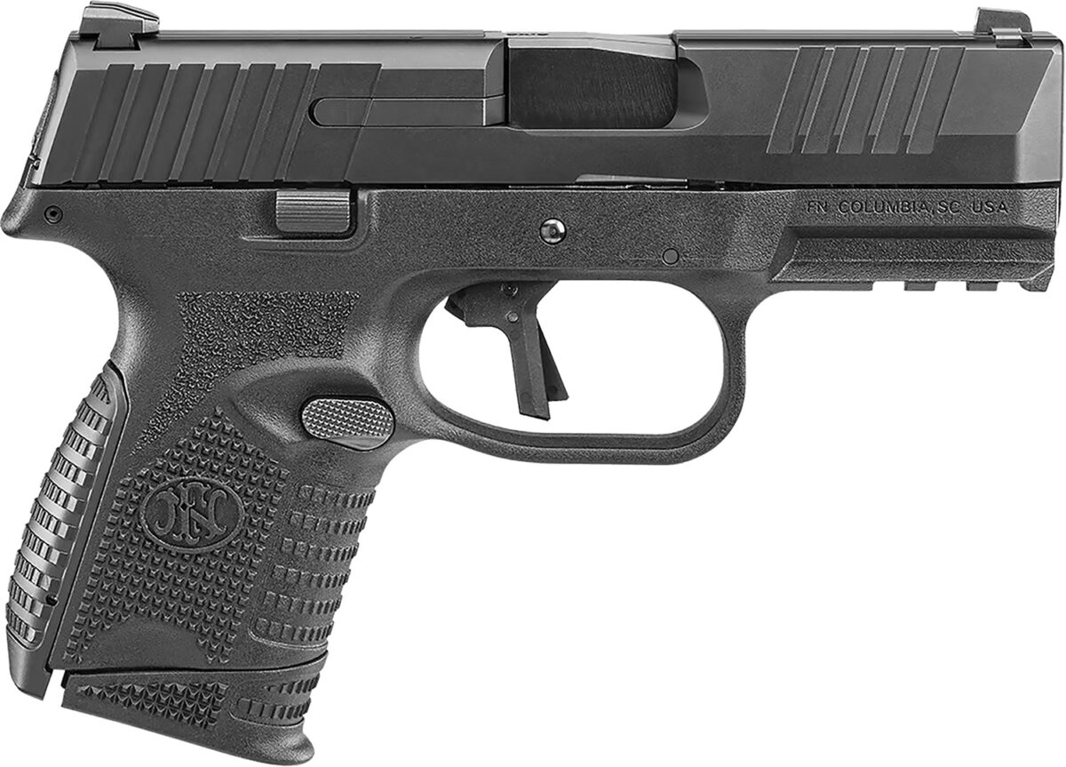 FN 66101642 509C Bundle Compact Frame 9mm Luger 10+1, 3.70" Black Recessed Crown Barrel, Black PVD Serrated Steel Slide & Polymer Frame w/Picatinny Rail, Ambidextrous, 5 Magazines 1 153540