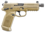 FN 66101635 FNX Tactical Bundle 45 ACP 10+1 5.30" Black Steel Threaded Barrel, Flat Dark Earth Serrated Stainless Steel Slide & Polymer Frame w/Picatinny Rail, Ambidextrous, 5 Magazines 2 153553