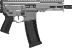 CMMG 94A6867TNG Dissent MK4 9mm Luger 33+1 6.50", Tungsten Gray Rec, Picatinny Brace Adapter, 5.50" M-LOK Handguard, Left Side Charging Handle, Zeroed Linear Comp, Zeroed Drop-In Single Stage Trigger 2 153763
