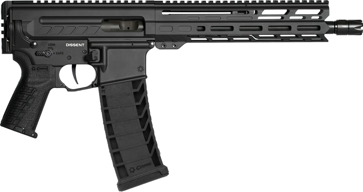CMMG 94A8041AB Dissent MK4 9mm Luger 33+1 10.50", Black, Picatinny Brace Adapter, 9.60" M-LOK Handguard, Left Side Charging Handle, Zeroed Linear Comp, Zeroed Drop-In Single Stage Trigger 1 153764