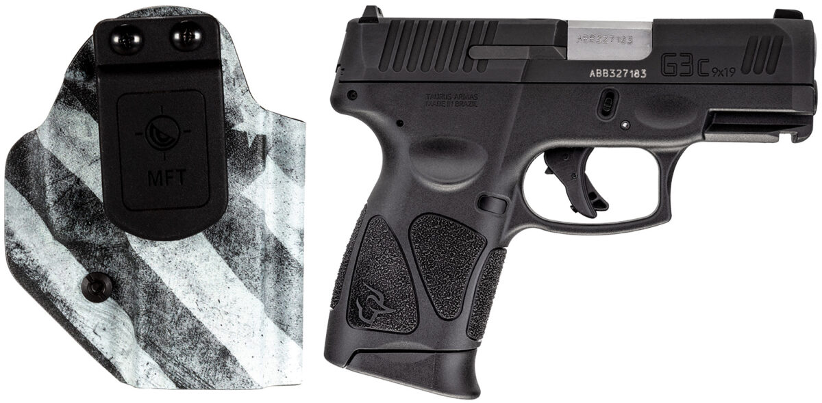 Taurus 1G3C931CK7 G3C Compact Frame 9mm Luger 12+1 3.26" Matte Stainless Steel Barrel, Matte Black Tenifer Serrated Steel Slide, Black Polymer Frame w/Picatinny Rail, Black Polymer Grip, Right Hand 1 154813