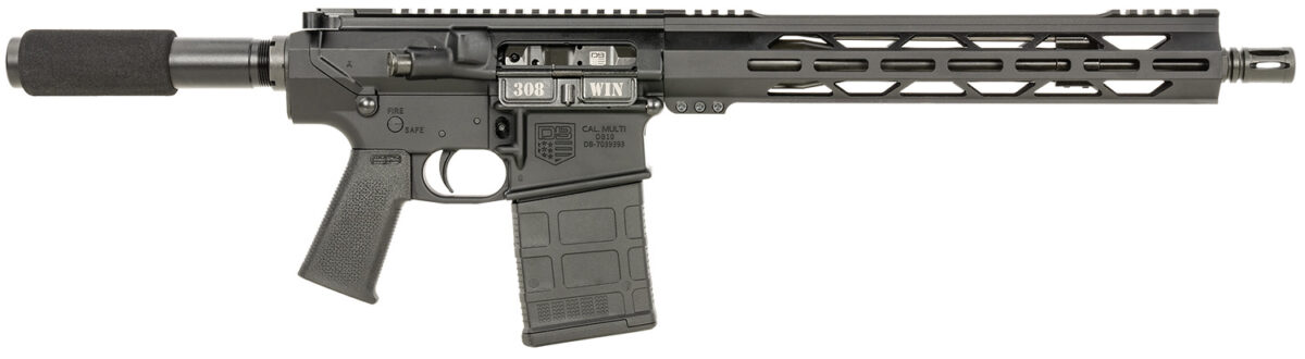 Diamondback DB1222C001 DB10 308 Win 20+1 13.50", Black, Carbon Lower, 9" M-LOK Handguard, Black Padded Buffer Tube/Magpul Grip 1 155882
