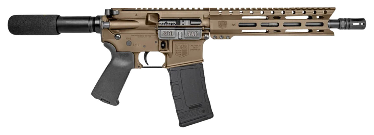 Diamondback DB1915B061 DB15 300 Blackout 28+1 10", FDE, Carbon Lower, 9" M-LOK Handguard, Black Padded Buffer Tube/Magpul Grip 1 155886