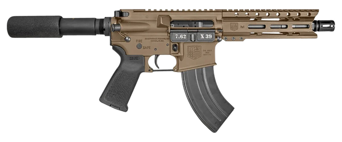 Diamondback DB1912O061 DB15 7.62x39mm 28+1 7", FDE, Carbon Lower, 6" M-LOK Handguard, Black Padded Buffer Tube/Magpul Grip 1 155889