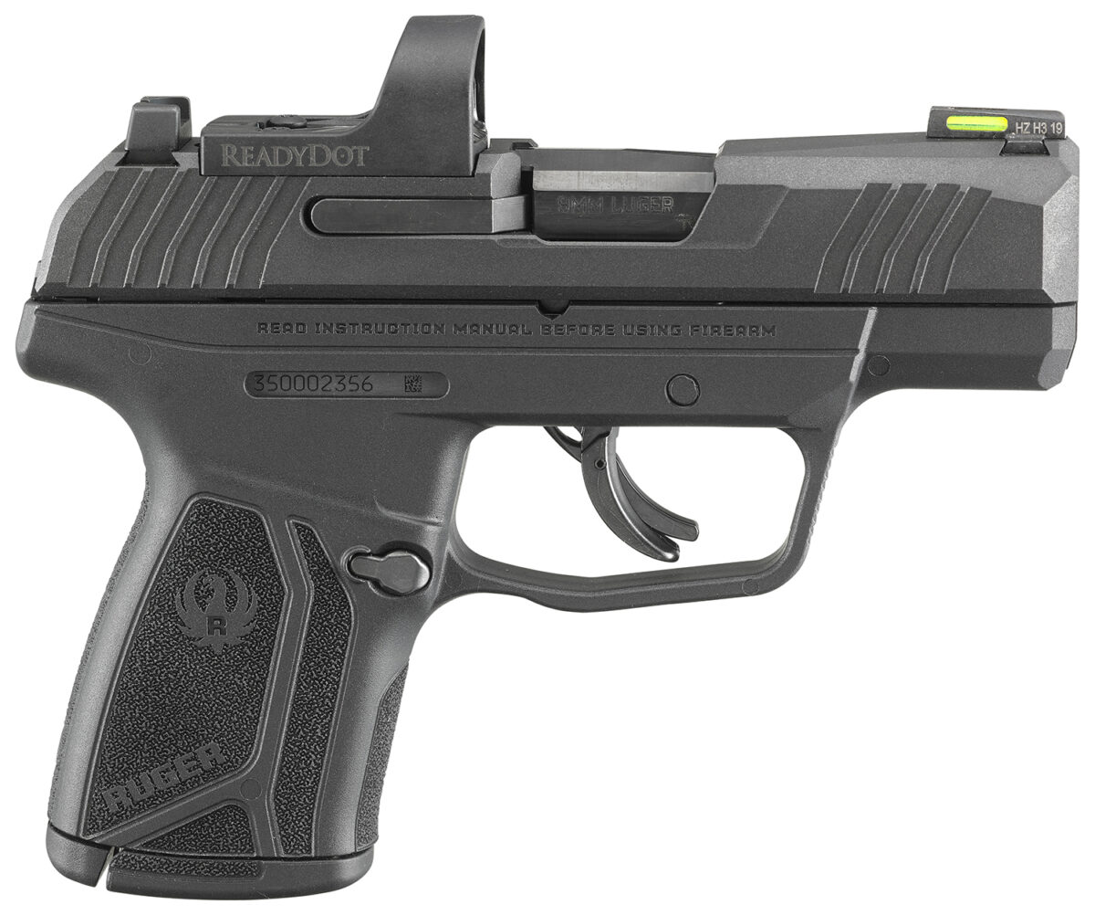 Ruger 3515 Max-9 w/ReadyDot Sight Compact 9mm Luger 10+1/ 12+1 3.20" Black Oxide Steel Barrel & Serrated Slide, Black Polymer Frame, Black Nylon Grips Features ReadyDot Micro Reflex Sight 1 155965