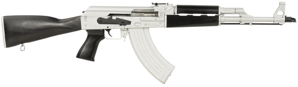 Zastava Arms Usa ZR7762CSB ZPAPM70 7.62x39mm 30+1 16.30" Black Chrome Lined Steel Barrel, Silver Receiver, Black Polymer Handguard, Fixed Dark Walnut Synthetic Stock 1 158647