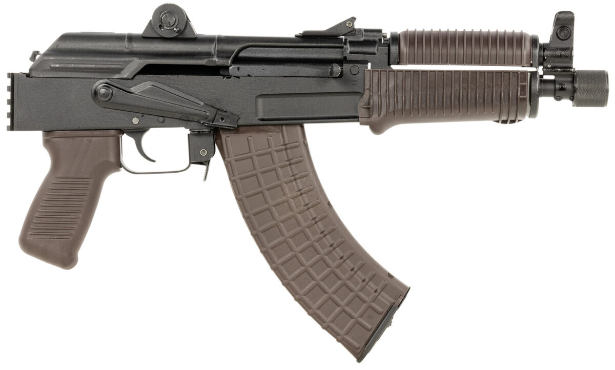 Arsenal SAM7K56P SAM7K-56P Sports South Exclusive 7.62x39mm 30rd, 8.50" Black Chrome Lined Steel Barrel, Black Milled Receiver, Plum Furniture, Picatinny Rail, Hard Case, QD Swivel Sling 1 159832