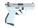Walther Arms 5050525 PD380 380 ACP 9+1 3.70" Black Steel Barrel, Nickel Serrated Steel Slide, Angel Blue Polymer Frame, Textured Wraparound Grip 2 160903