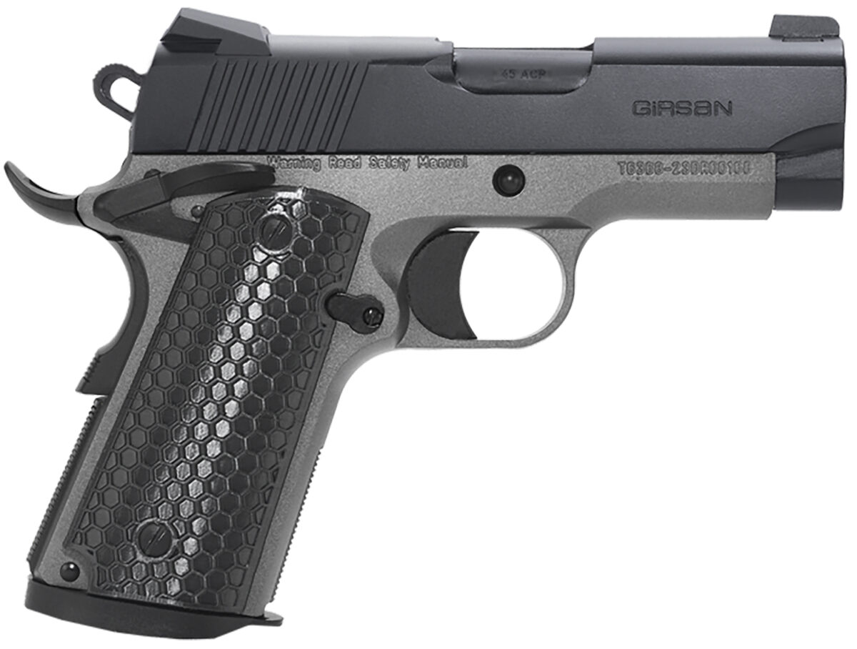 Girsan 392067 MC1911 SC Untouchable Sub-Compact Frame 9mm Luger 7+1 3.40" Black Steel Barrel, Black Serrated Steel Slide, Stainless Frame w/Beavertail, Black Polymer Grip 1 160987