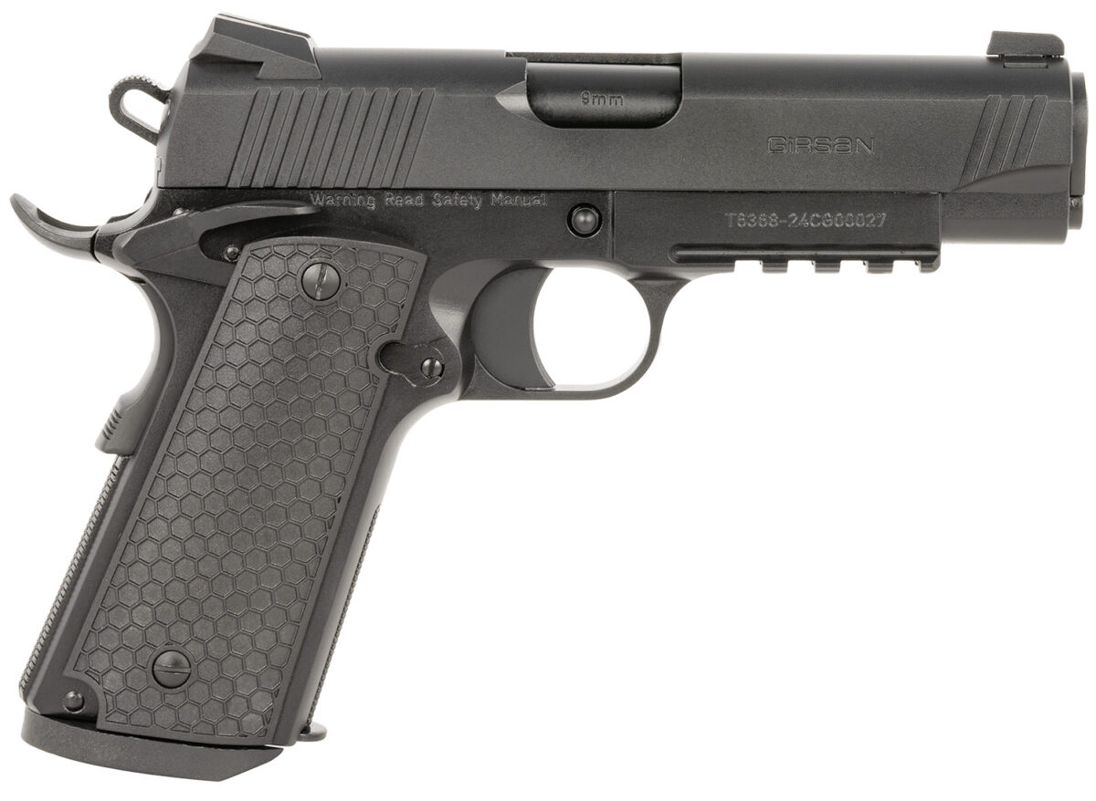 Girsan 392075 MC1911 C Untouchable Compact Frame 9mm Luger 9+1 4.40" Black Steel Barrel, Black Serrated Steel Slide & Frame w/Beavertail & Picatinny Rail, Black Polymer Grip 1 160990