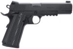 Girsan 392061 MC1911 S Untouchable Full Size Frame 9mm Luger 9+1 5" Black Steel Barrel, Black Serrated Steel Slide & Frame w/Beavertail & Picatinny Rail, Black Polymer Grip 2 160995