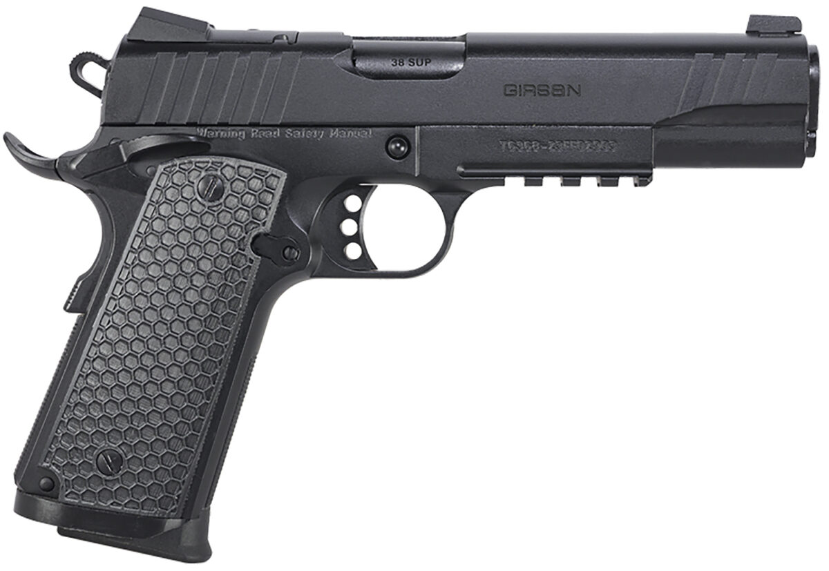 EAA GIRSAN 391047 MC1911 S Influencer Full Size 45 ACP 8+1 5" Blued Steel Barrel, Black Optic Ready/Serrated Steel Slide & Frame w/Picatinny Rail & Beavertail, Black Polymer Grip 1 161012