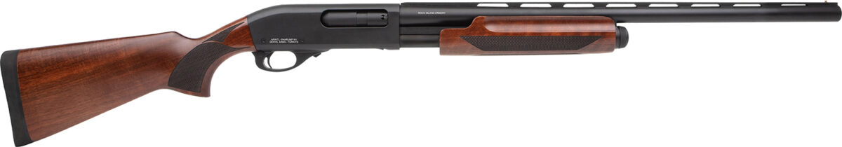 Rock Island PA12MNL26 PA12 Waterfowl 12 Gauge Pump 3.5" 4+1, 2" Black Anodized Smooth Bore/Vent Rib Barrel & Receiver, Fixed Walnut Wood Stock 1 162055