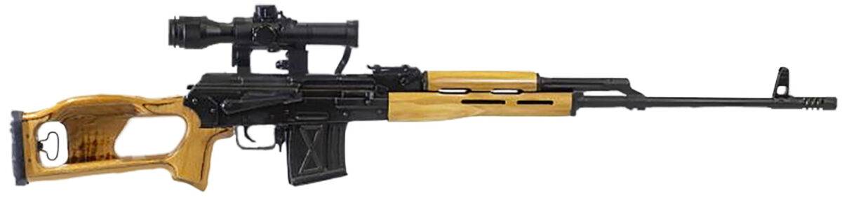 Century Arms RI035VN PSL w/Optic 7.62x54mmR 10+1 24.50" Black Steel Barrel & Receiver, Black Wood Skeletonized Stock 1 162754