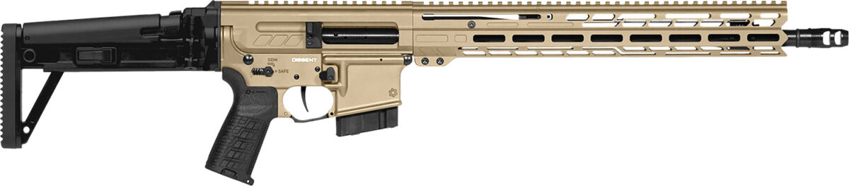 CMMG 28A490FCT Dissent MK4 22 ARC 10+1 16.10" Coyote Tan Cerakote Picatinny Rail Aluminum Receiver, M-LOK Handguard, Black CMMG Dissent Side Folding Stock, Zeroed Drop-In Single Stage Trigger 1 164446