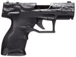 Taurus 1TX2213110US5 TX22C T.O.R.O. Compact Frame 22 LR 10+1 3.60" Matte Black Threaded Barrel, Engraved Distressed USA Flag Optic Ready/Serrated Slide, Black Polymer Frame 2 165286
