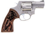 Taurus 285629US1 856 Small Frame 38 Special +P 6rd 2" Matte Stainless Steel Barrel, Cylinder & Frame, Engraved USA Flag Walnut Grip, Transfer Bar Safety 2 165295