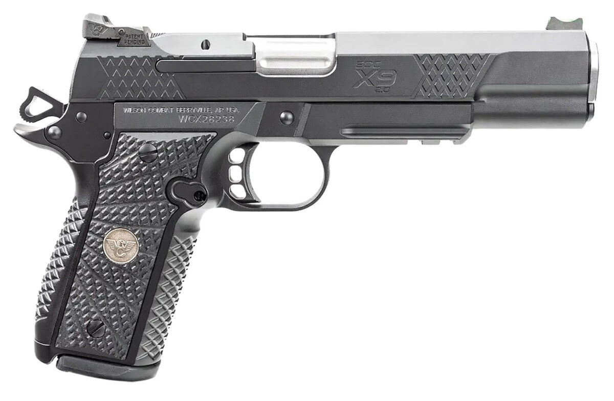 Wilson Combat 2EDCXLPR9 EDC X9 2.0 Compact Frame 9mm Luger 15+1 5" Steel Barrel, Black Armor-Tuff Serrated Stainless Steel Slide, Aluminum Frame w/Picatinny Rail, Black G10 Starburst Grip 1 166044