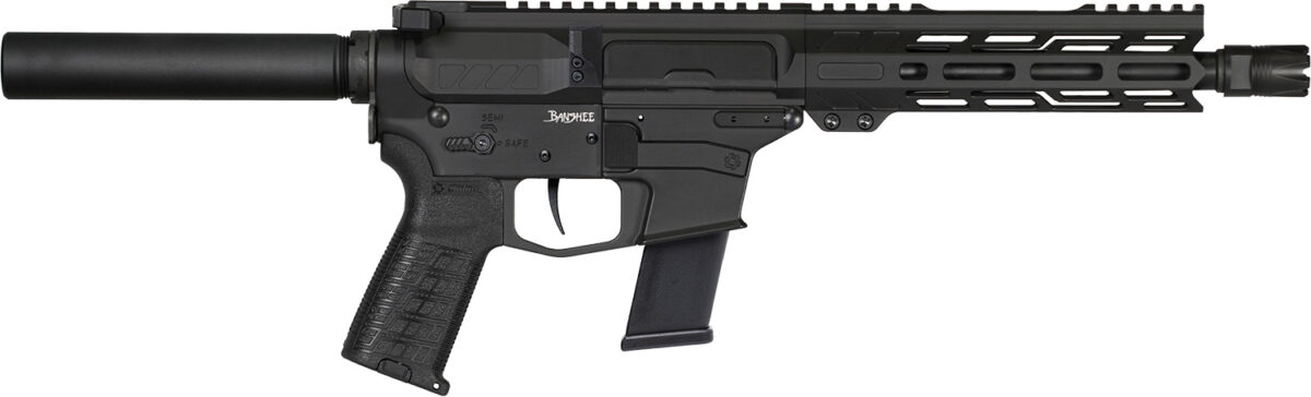 CMMG 45A790FAB Banshee MKG 45 ACP 13+1 8" Black Nitride Medium Taper Threaded Barrel, EML 7" M-LOK Handguards, Black Armor Cerakote Aluminum Picatinny Rail Receiver, Pistol Tube, CMMG Zeroed Grips 1 166374