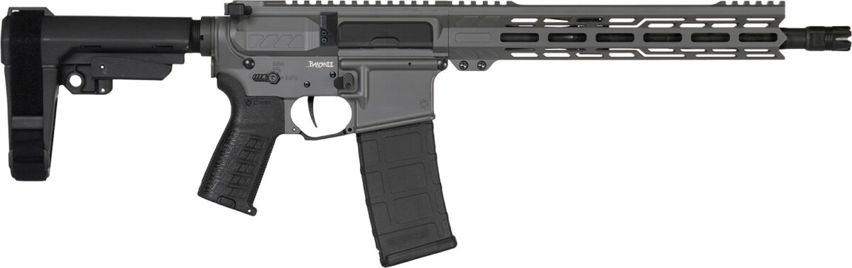 CMMG 30AB20FTNG Banshee MK4 300 Blackout 30+1 12.50" Black Nitride Medium Taper Threaded Barrel, EML 7" M-LOK Handguards, Tungsten Cerakote Aluminum Picatinny Rail Receiver, CMMG Zeroed Grips 1 166423