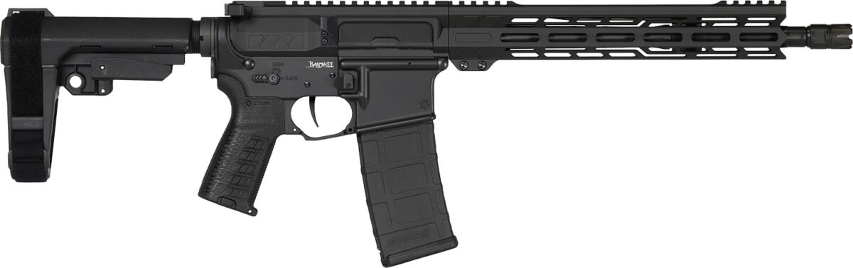 CMMG 55AC20AAB Banshee MK4 5.56x45mm 30+1 12.50" Black Nitride Medium Taper Threaded Barrel, EML 11" M-LOK Handguards, Black Armor Cerakote Aluminum Picatinny Rail Receiver, CMMG Zeroed Grips 1 166424