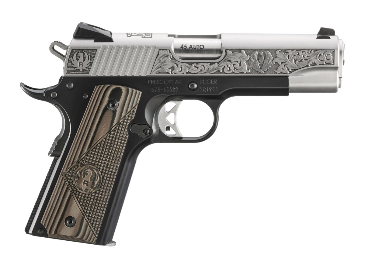 RUGER SR1911 CMDR 45ACP BROWN GRIP 1 16703r6094