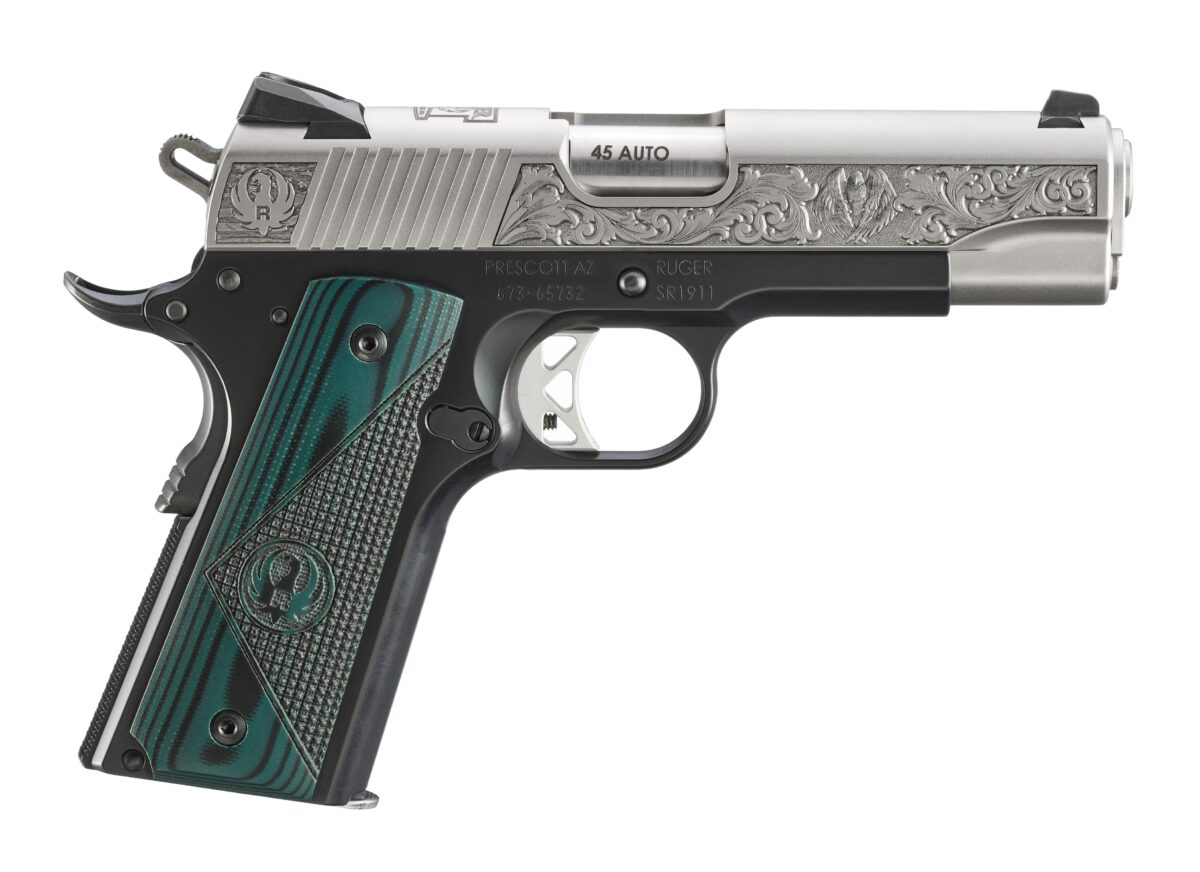 RUGER SR1911 CMDR 45ACP GREEN GRIP 1 16704r4751