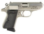 Walther Arms 4796022 PPK/S 32 ACP 7+1 3.30" Stainless Steel Barrel, Matte Stainless Serrated Steel Slide, Stainless Aluminum Frame w/Beavertail, Black Checkered Polymer 2 167254