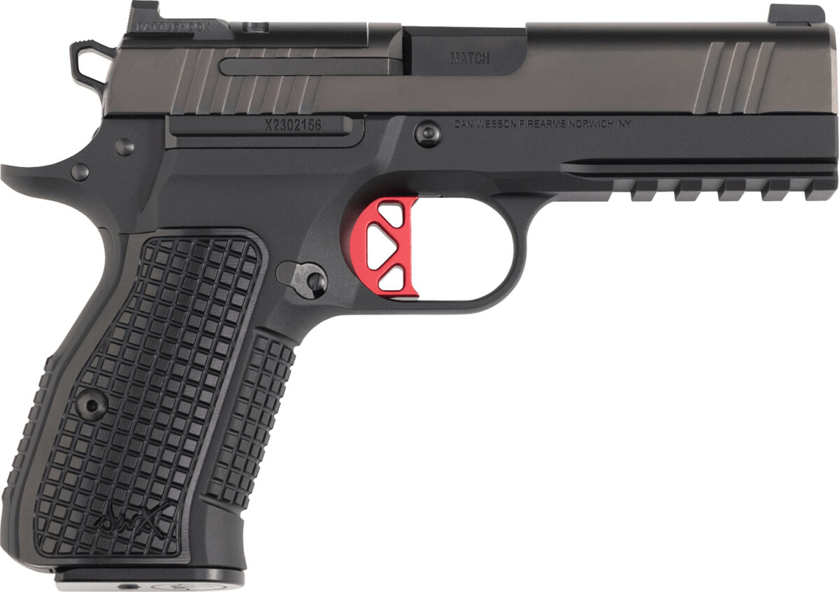 Dan Wesson 92103 DWX Compact Frame 9mm Luger 15+1 4.95" Black Match Grade Barrel, Black DLC Serrated Steel Slide, Black Aluminum Frame w/Beavertail & Picatinny Rail, Black Textured Aluminum Grip 1 167327