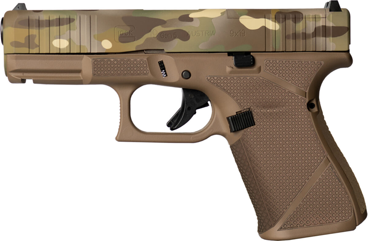 Glock PA195S204MOSNMCFDE G19 Gen5 MOS Compact Frame 9mm Luger 15+1 4.02" GMB Barrel, MOS Cut/Serrated Steel Slide, FDE Camo Polymer Frame w/Picatinny Rail, Ambidextrous 1 168114