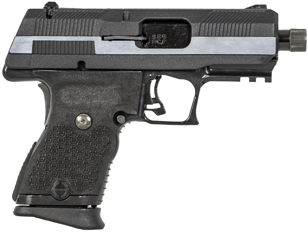 Hi-Point YC380CF YC380 380 ACP 10+1 3.93" Black Threaded Barrel, Black/Chrome YC9 Styled/Serrated Steel Slide, Black Polymer Frame w/Picatinny Rail, Black Plastic Grip 1 168116