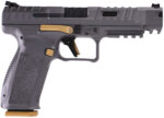 Canik HG6771TN SFx Rival 9mm Luger 10+1 5" Black Steel Barrel, Rival Gray Optic Cut/Serrated Steel Slide, Canik Grey Polymer Frame w/Picatinny Rail, Rival Grey Polymer Grip 2 169883