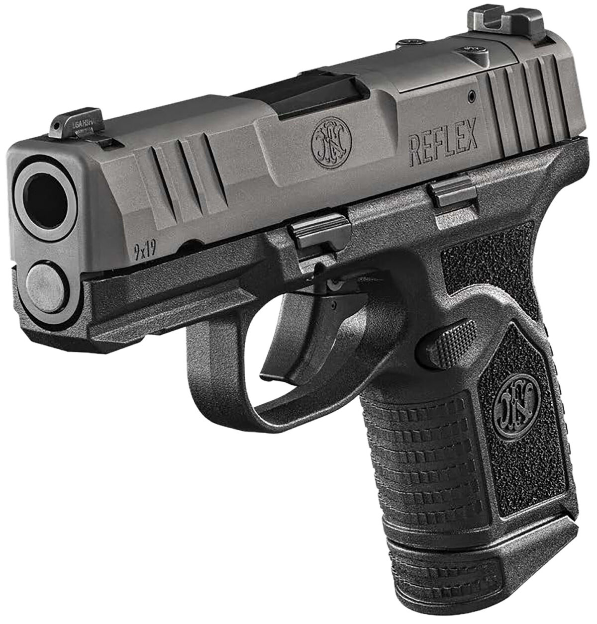 FN 66101422 Reflex MRD 9mm Luger 10+1 3.30" Micro-Compact Frame Black PVD Optic Ready/Serrated Steel Slide w/Picatinny Rail Black Stippled Grip Ambidextrous 1 169902