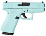Glock UX4350204REB G43X Sub-Compact Frame 9mm Luger 10+1 3.41" Black GMB Barrel, Robins Egg Blue Cerakote Serrated Steel Slide, Robin Egg Blue Cerakote Polymer Frame w/Beavertail, Ambidextrous 2 169921