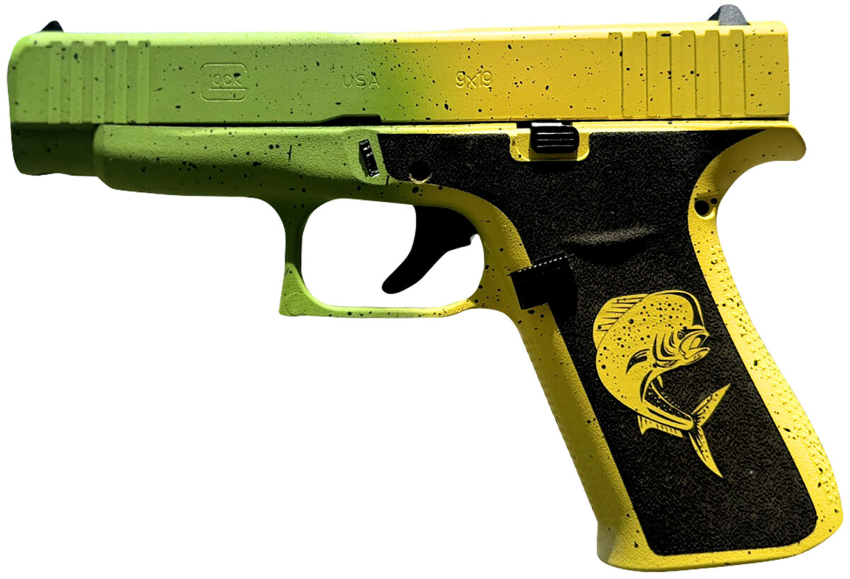 Glock PX4350204MAHIWG G43X Sub-Compact Frame 9mm Luger 10+1 3.41" Black GMB Barrel, Mahi Cerakote Serrated Steel Slide, Mahi Polymer Frame w/Beavertail & Front Rail, Black Textured Grip, Ambidextrous 1 169923