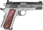 Springfield Armory PX9118LAOS 1911 Ronin 45 ACP 8+1 4.25" Stainless Steel Barrel Optic Ready Blued Slide Crossed Cannon Wood Laminate Grip 2 170069